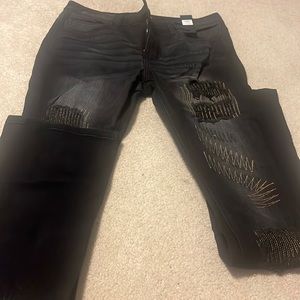 NWT Fashion Nova Mens Stacked flare jeans size 32